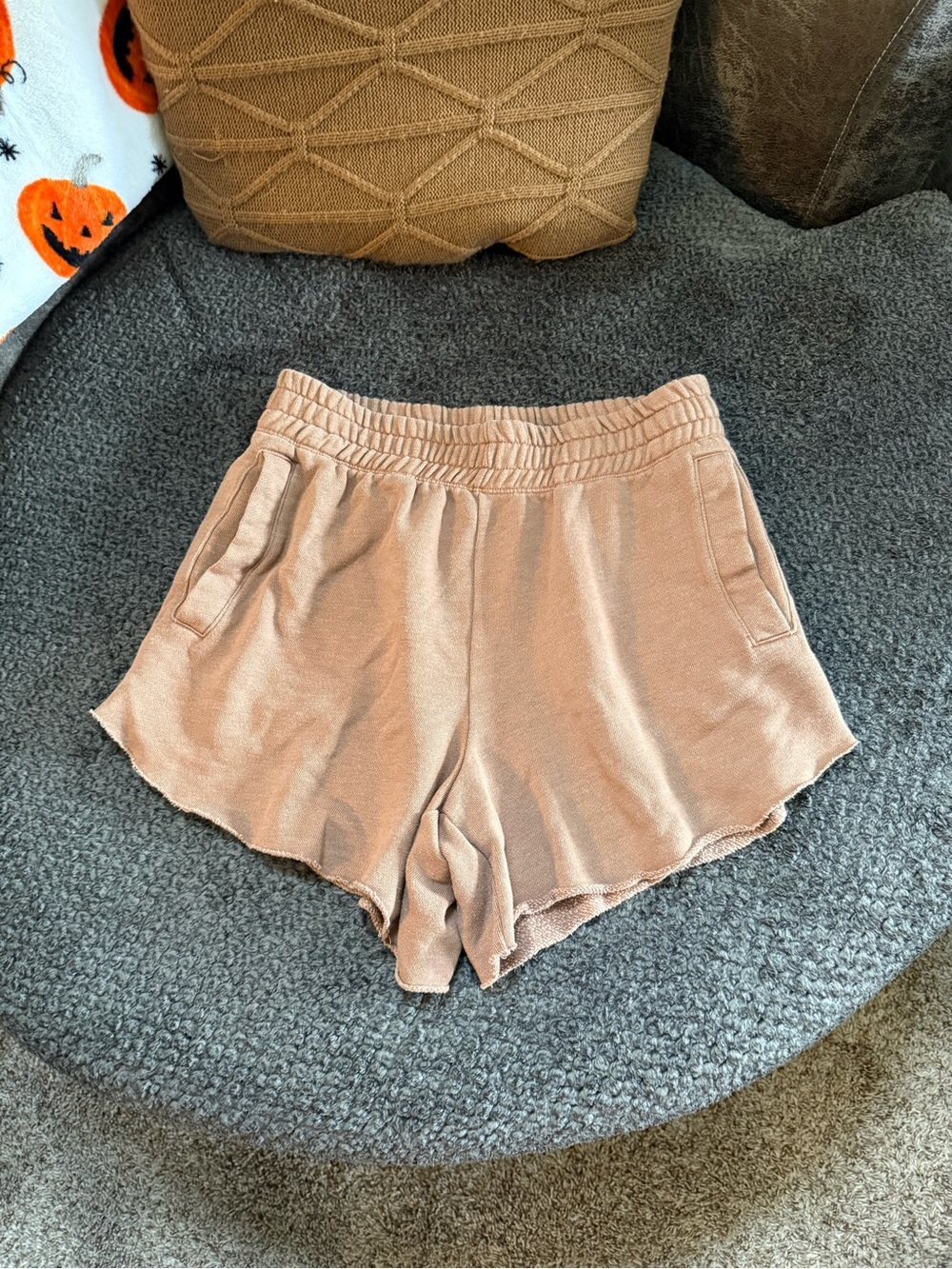 aerie cotton cutoff high waisted lounge shorts